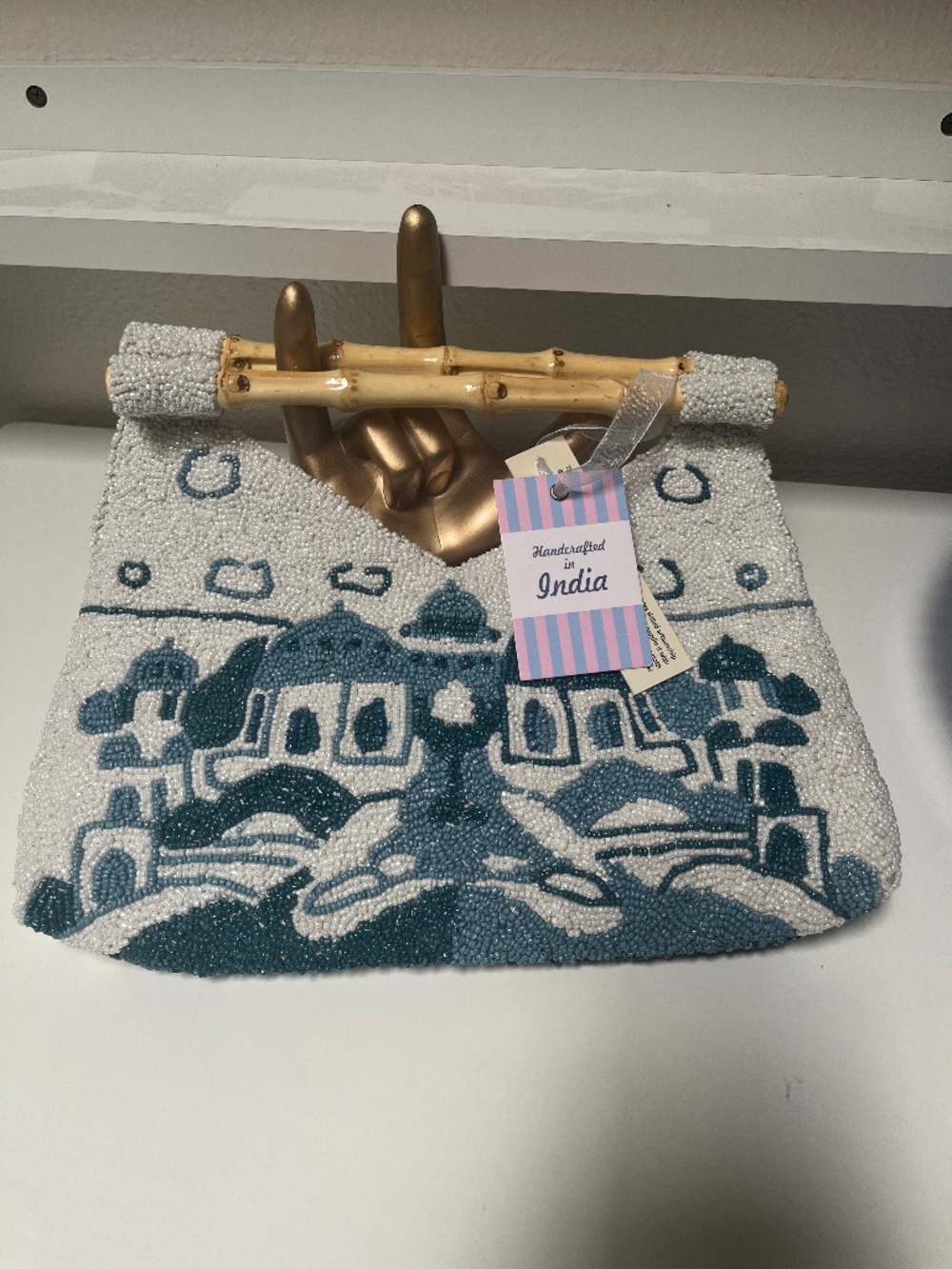 💙🇬🇷 Handcrafted in India Santorini Greece Beaded Bag – NWT